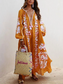 Oversize Boho nyomott maxi ruha